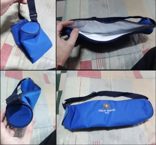 Necessaire bolsa térmica comemorativa PHILIP MORRIS BRASIL com alça! (NOVA) 35 cm