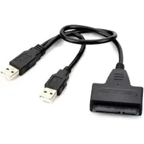 Cabo Conversor Adaptador Dual Usb 2.0 Sata Hd para Case 