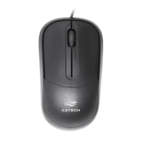 Mouse USB C3Tech Ms-35Bk, 1.000 Dpi, Básico, Preto