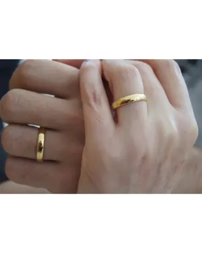 par alianças casamento anel noivado abaulada 4mm polida clássica moeda antiga legitima