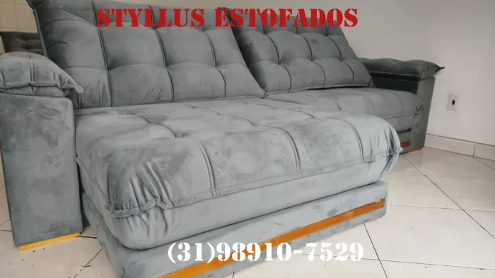 Sofá Retrátil de 4 Lugares - Novo