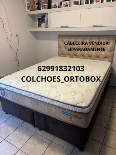 Base e Colchão Casal da Probel de molas ensacadas