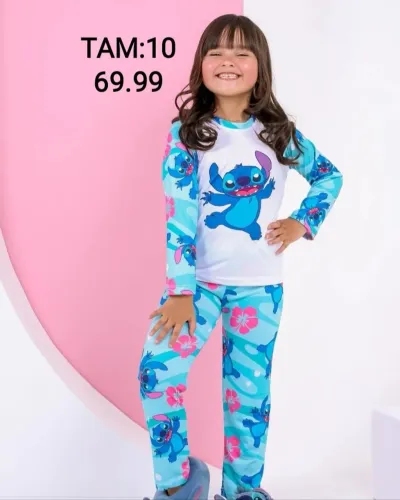 Pijama infantil em Suede