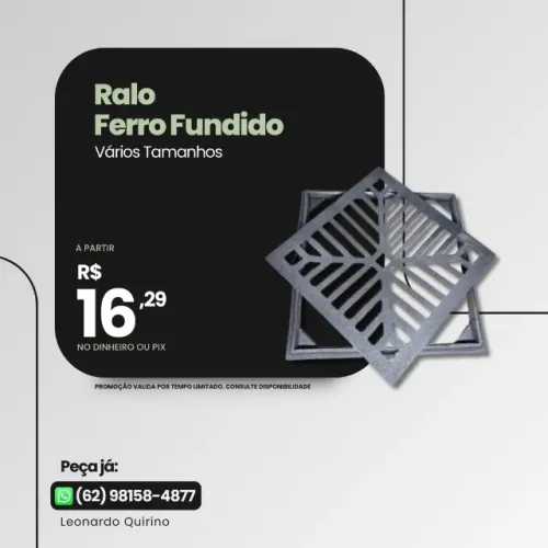 Ralo Ferro Fundido em promoção!