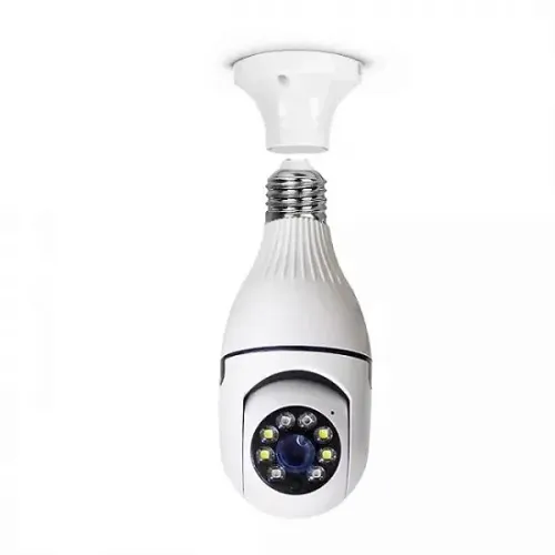 Camera de Segurança Wifi IP 1080p Com Audio Sensor de Movimento Bocal Lampada