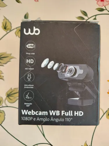 Webcam WB Full HD 1080 Amplo Ângulo semi nova
