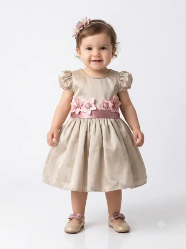 Vestido infantil princesinha bordado