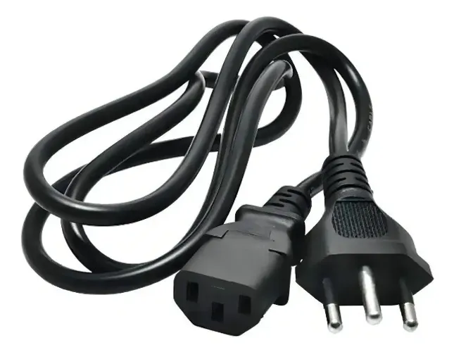 Cabo De Força Energia Tripolar Para Fonte Monitor Pc
