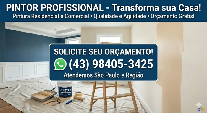 Pintor Profissional - Residencial e Comercial