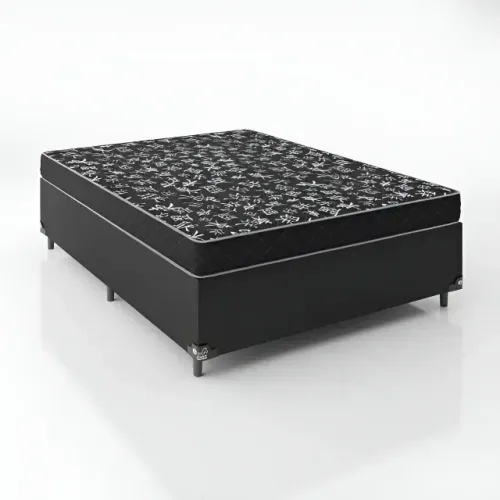 Colchão Casal D20 + Base Box Preto