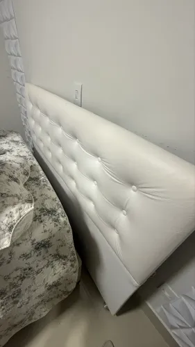 Cabeceira branca cama queen