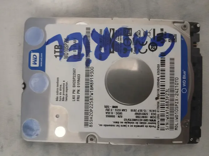 HD 1 TB de Armazenamento WD Blue Prateado