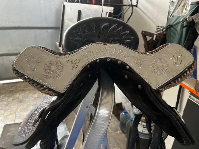 Sela cutuco chapeado 3 argolas em inox
