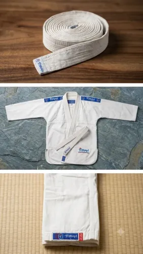 Kimono Jiu-Jitsu Torah Branco Trançado Tamanho A2 + Faixa Branca (Pouco Uso)