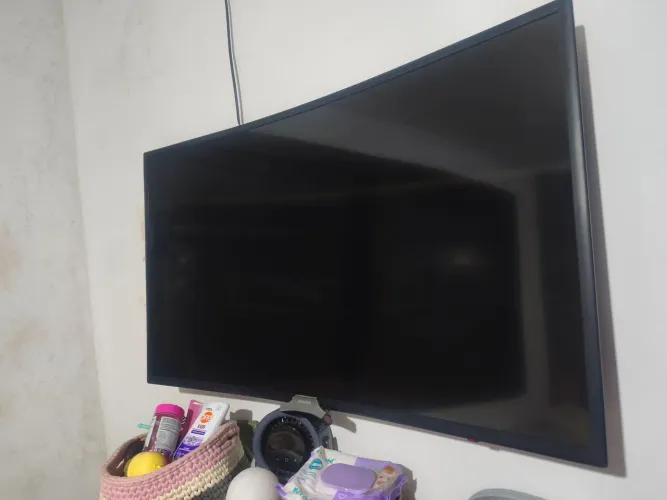 Tv Samsung tela curvada aceito cartão