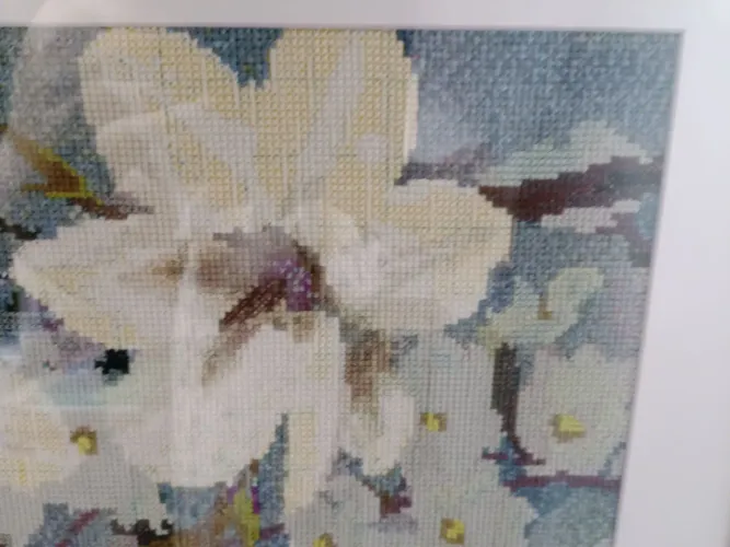 Vendo quadro bordado em ponto de cruz fino artesanato