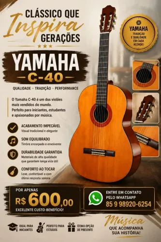 Yamaha C40 - Violão com captação