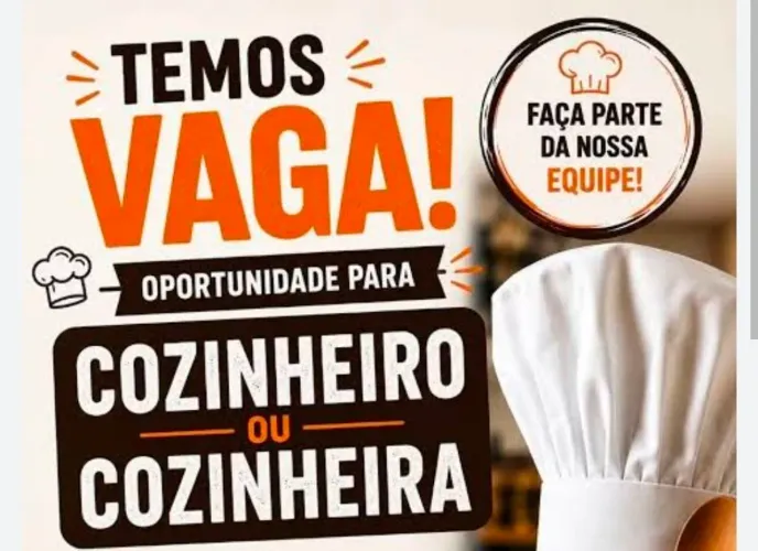 Vaga de cozinheira(o)