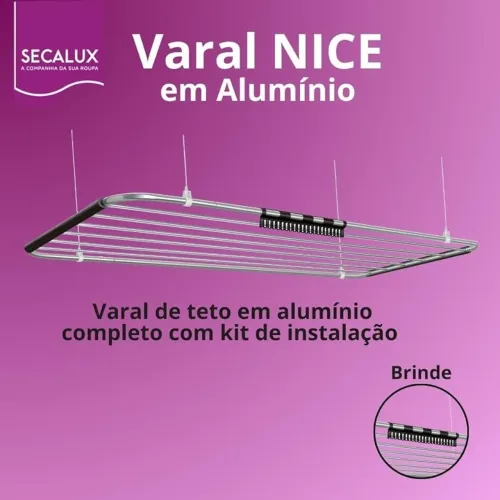 Varal de Teto Alumínio
