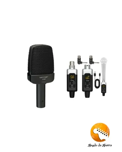 Conversor De Microfone Transmisor Sem Fio Vedo + Microfone Behringer B 906 Dinâmico S/fio