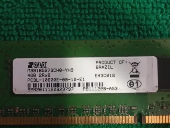 Memória Samsung 4GB DDR3L 1333MHz ECC PC3L-10600E 2Rx8 - M391B5273CH0-YH9