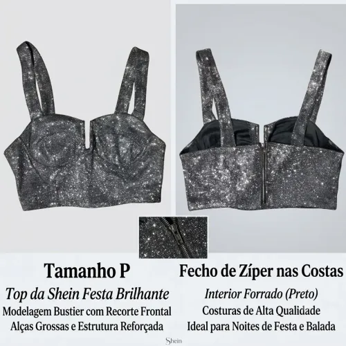 Top Brilhante - Tamanho P