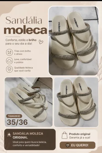 sandália moleca original 25/36