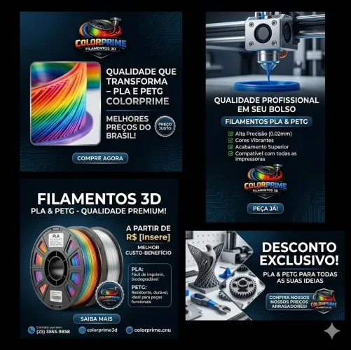 Filamentos PLA E PETG Premium!