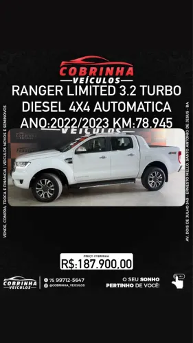 Ford Ranger Limited 3.2 20V 4X4 CD Aut. Dies. 2023