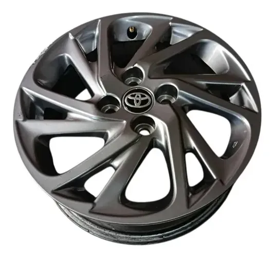 Roda Liga Leve Aro 15 Furação 4x100 Yaris 2024 ~detalhe Cinza