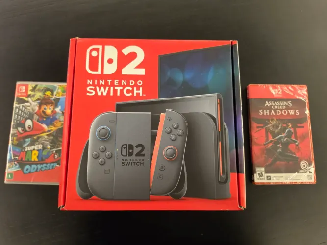 Console nintendo switch 2 + um jogo a escolha Novo e lacrado