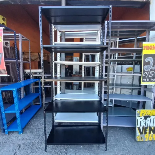 prateleira estante cor preta c/ 5 bandejas 4 pes reforcados