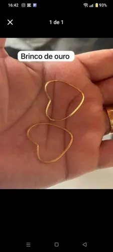 Brinco de ouro grande