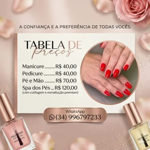 Manicure e pedicure profissional