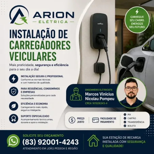 Instalação de Carregador para Carro Elétrico | Residencial e Empresarial