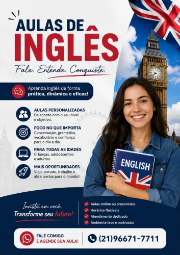 Aulas Particulares de Inglês | Professor Fluente | Online e Presencial