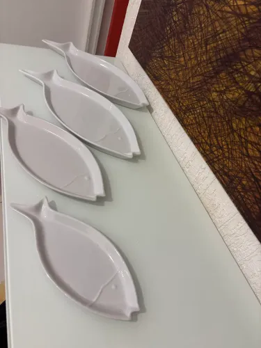 Conjunto de baixelas em ceramica formato peixe