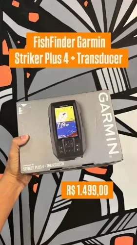 Fishfinder Garmin Striker Plus 4 + Transducer / Loja Física / Produto Novo Lacrado 
