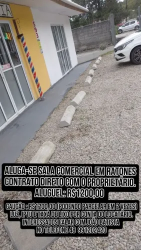 Alugo Sala Comercial em Ratones. 
