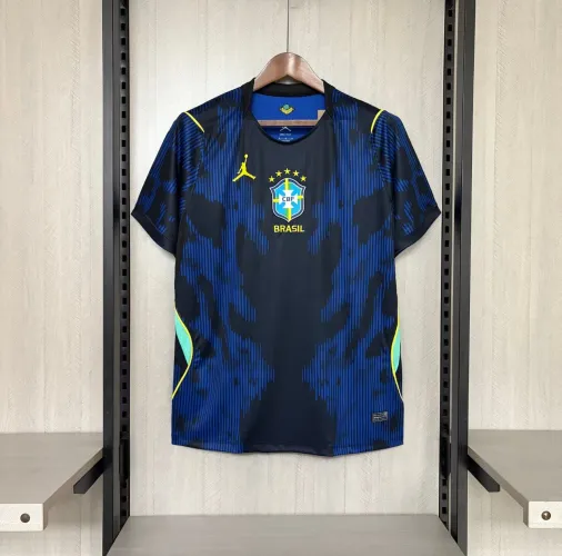Camisa Brasil azul Jordan torcedor Thailand 