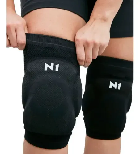Joelheira Vôlei Profissional N1 Sport Flyer II Knit 3D Preta Original