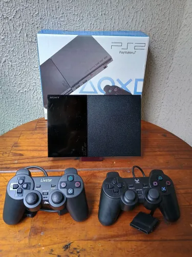 PlayStation 2 completo na caixa 