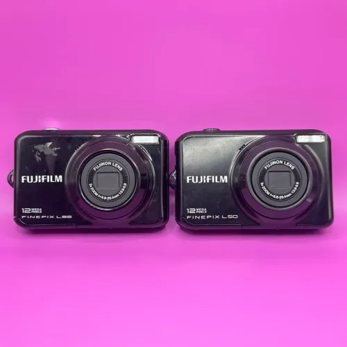 Lote de câmeras digitais fujifilm finepix l50 preta seminovas 
