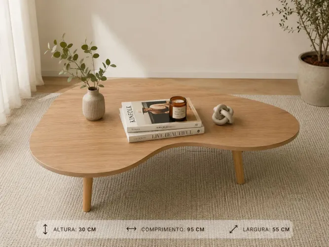 Mesa centro orgânica