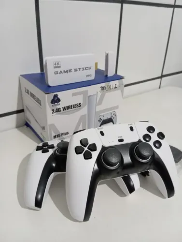 Nintendo Retrô Gamestick M15 Pro Com 21Mil Jogos 02 Controles S Fio Novo Garantia Lacrado