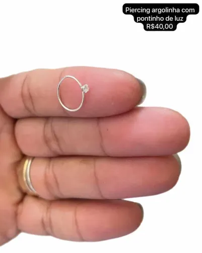 Piercing para furo Prata 925 legítima 