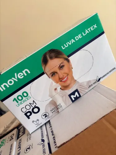 1000 Luvas látex com pó (10 caixinhas) - ler descrição