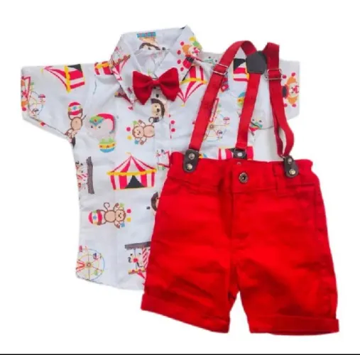 Roupa tema: circo menino veste até 2 anos