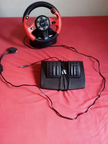 Volante Gamer Lenovo Dualshock Gt-Kit completo Novo