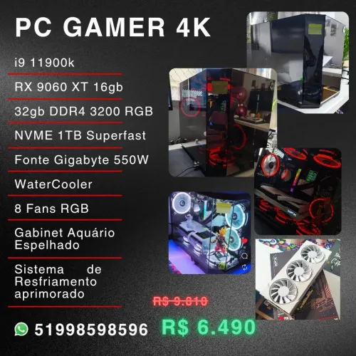 PC GAMER 4K TOP RX9060 INTEL I9